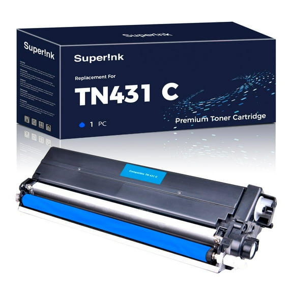 Compatible Brother TN431 Cyan Toner Cartridge By Superink