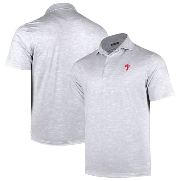 Men's Gray Philadelphia Phillies Sublime Tri-Blend Polo