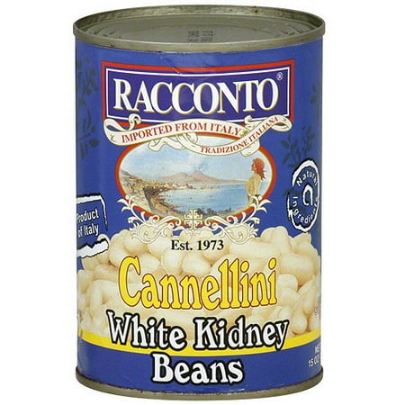 Racconto Cannellini White Kidney Beans, 15 oz (Pack of 6)