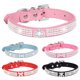 thumbnail image 2 of m-CP376-1 Negro - Collar ajustable de 2 piezas de piel sintética con diamantes de imitación para perros y gatos pequeños, 2 of 5