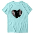 thumbnail image 2 of Blouse à Manches Courtes Imprimée Mode pour Femmes, T-Shirt Amusant à Col Rond, 2 of 3