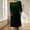 Green, variant on Women Velvet Dresses 3/4 Sleeve Shirt Dress Vintage Velvet Solid Color Crewneck Midi Tunic Dress Casual Fall Outfits with Pockets