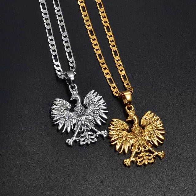 Collar de joyería polaca de moda de estilo europeo y americano con colgante de águila con símbolo único