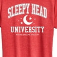 thumbnail image 3 of Instant Message - Sleepy Head University - Women's Short Sleeve Graphic T-Shirt, 3 of 6