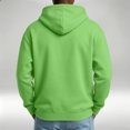 thumbnail image 5 of Nestiefly Men's Fleece Hoodie Long Sleeve Hooded Sweatshirt Casual Fall Basic Drawstring Pullover Hoodie With Pocket Green 2XL, 5 of 5