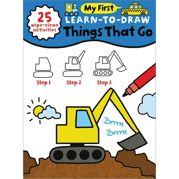 Anna Madin: My First Learn-To-Draw: Things That Go: (25 Wipe Clean Activities   Dry Erase Marker) (Spiral-Bound)