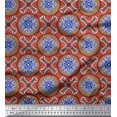thumbnail image 1 of Soimoi Cotton Jersey Fabric Floral Mandala Print Fabric by The Yard 58 Inch Wide, 1 of 3
