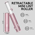thumbnail image 2 of Lint Roller Flint Rose Gold retráctil con 90 hojas, 2 of 6