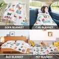 thumbnail image 7 of 50x60 inch Crystal Fleece & Arctic Fleece Blanket Soft Bed Throws for Home or Camping Dogs Doing Summer Activities, 7 of 7