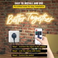 thumbnail image 5 of VEVOR Better Together Neon Sign Warm White 2-Piece Set 13 x 7 inch and 18 x 8 inch with Remote Control and Dimmer, 5 of 9