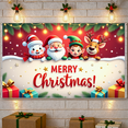 thumbnail image 3 of Colorful Design Merry Christmas Banner Cute Characters Celebration Party Decor for Holiday Events Family Gatherings Kids Parties, 3 of 7