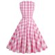 thumbnail image 4 of Puntoco Vestidos Mujer Verano Moda Mujer Corte Contraste Cuello Alto Lunares Vestido Grande, 4 of 6