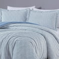 thumbnail image 3 of Chezmoi Collection 3-Piece Embossed Velvet Comforter Set King Size, Blue - Soft Plush Velvet Bedding Set with 2 Pillow Shams for All Seasons with Washed Microfiber Reverse, 3 of 9