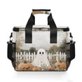 thumbnail image 7 of FORMRS Insulated Cooler Bag 24 Cans Capacity Soft Leakproof Lunch Box with Side Pockets, Halloween Pumpkin Field, 7 of 7