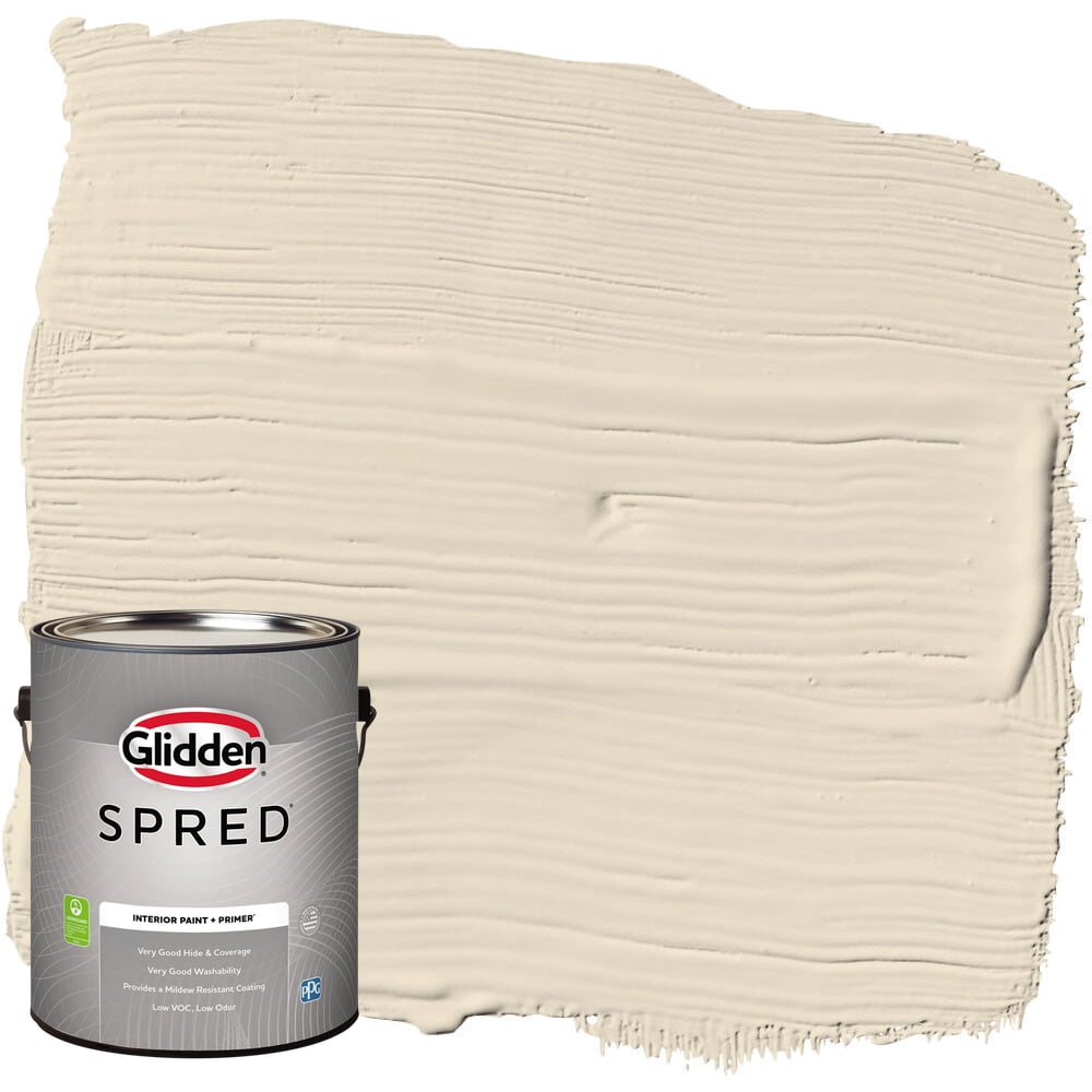 Glidden Spred Interior Paint Bone White, Flat, 1 Gallon