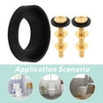 thumbnail image 4 of Raindrops Toilet to Bowl Bolt Kit with Multi Brass Finish, Easy to Install Toilet Repair Hardware Set for Bathroom, 4 of 8