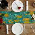 thumbnail image 4 of Qzaxky Table Runner Boho Table Runner Pineapple Tropical Leaves Bohemian Boho Outdoor Table Runner Decoration for Indoor Outdoor Home Dinner Party Wedding Decor 13 x 60 Inch, 4 of 9