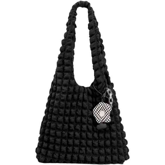 Kukuzhu Bubble Flower Tote Bag for Women Large Hobo Handbag Pleated Cloud Shoulder Bag Cute Handbag Purses for Travel Work Shopping