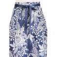 thumbnail image 5 of Women's Casual Floral A-line Printed High Waist Bow Tie Belted Knee Length Midi Skirt, 5 of 6