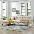 thumbnail image 3 of Modway Empress Left-Facing Upholstered Fabric Sectional Sofa in Beige, 3 of 5