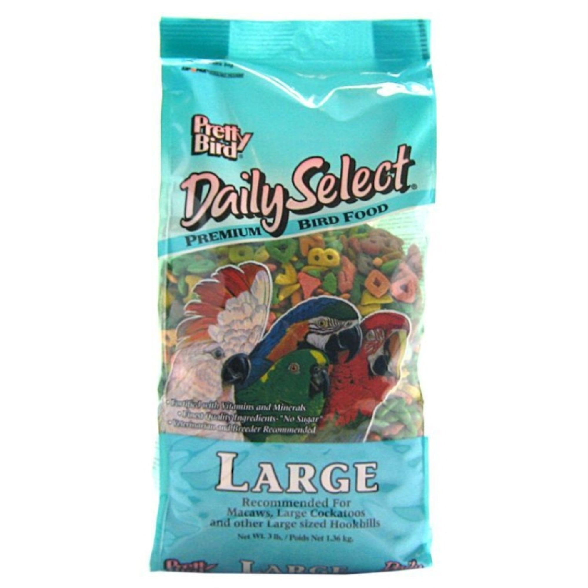 pretty bird international bpb79118 20-pound daily select premium bird food, large