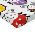 thumbnail image 2 of Ambesonne Cartoon Fitted Sheet, Smiling Ladybugs Set, Twin XL Size, Multicolor, 2 of 3