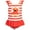 Red, variant on Sesame Street Elmo Toddler Girls One Piece Bathing Suit Dress Infant to Toddler