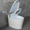 thumbnail image 3 of Tankless Elongated Smart Toilet Bidet 1.1/1.45 GPF in White with Auto Flush, Deodorization, Warm Water, Dryer, 3 of 16