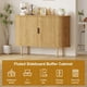 thumbnail image 5 of 47-pulgada mid-century moderno sideboard buffet gabinete con sliding doors y adjustable estantes - an accent almacenamiento gabinete, 5 of 8