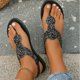 thumbnail image 3 of MKLEKYY Sandalias de Mujer, Sandalias Con Soporte de Arco, Sandalias de Tira Trasera, Zapatos de Playa de Verano, Sandalias Planas Elásticas Con Tira En El Tobillo, 3 of 4