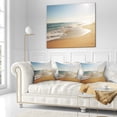 thumbnail image 2 of Designart Wide Seashore with Crystal Waters - Modern Beach Throw Pillow - 16x16, 2 of 4