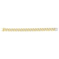 thumbnail image 2 of JewelStop 14k Yellow Gold 11.3mm Alternate Pave Fancy Curb Link Bracelet with Box Side Push Clasp 8.5 Inches, 2 of 3