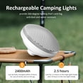 thumbnail image 2 of 2-Pack Rechargeable LED Camping Lantern 2400mAh IPX5 Waterproof Outdoor Emergency Light, 2 of 9
