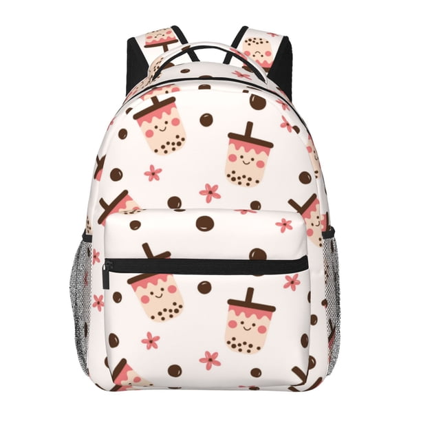 Balery Milk Tea4 Mochila Escolar Impresa, Mochila Ligera para Viajes Casual, Mochila Duradera y Cómoda Multifuncional, Mochila para Laptop-One Size