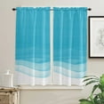 thumbnail image 3 of Blue Gradient Watercolor Small Curtain Rod Pocket Short Curtains Half Drapes Partition Cabinet Door Window Curtains Home Decor, 3 of 6