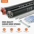thumbnail image 2 of VEVOR Garage Door Torsion Springs, Pair of 0.218 x 2 x 24inch, Garage Door Springs with Non-Slip Winding Bars, 16000 Cycles, Gloves and Mounting Wrench, Electrophoresis Coated for Replacement, 2 of 9