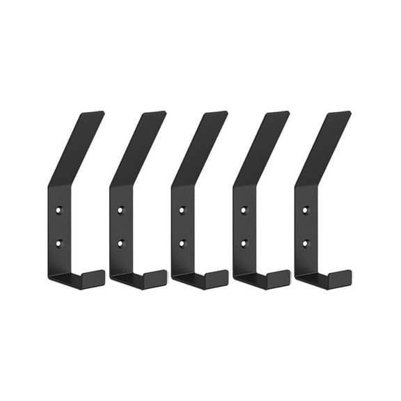erfcxs 8 Pack Coat Hooks 20lb Load Bearing Wall Hook For Hanging(Max) Coat Rack Wall Mount Double Hooks For Bag Towels Hats Keys Black