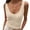 Beige, variant on Duoif Womens Tank Tops, Ribbed Square Neck Vest, Summer Knitted Sweater Top Womens Shirts Beige L
