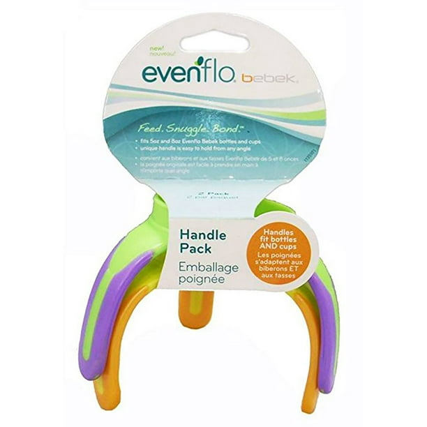 Evenflo Bebek Trainer Handle Pack For Bottles And Cups 2 Pack Walmart Com Walmart Com