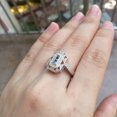 thumbnail image 4 of Newshe Vintage Rings for Women Gemstone Ring 925 Sterling Silver Blue Sapphire Princess Cz Size 8, 4 of 7