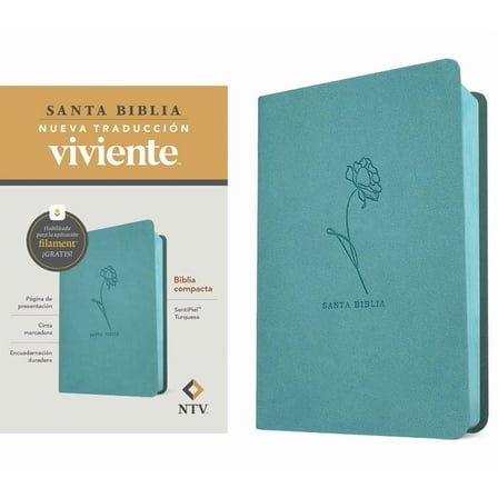 Biblia Compacta Ntv, Con Filament (Sentipiel, Turquesa), (Hardcover)