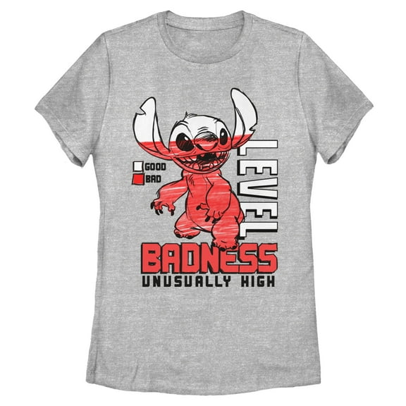 Womens Lilo & Stitch Badness Level Unusually High T Shirt