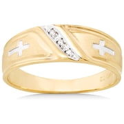 Diamond Accent Mens Cross Band