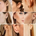 thumbnail image 3 of Lancharmed Gold Plated Earrings For Women and Men, 3 of 7