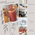 thumbnail image 2 of Elegant Terracotta Soap Dispenser - Polyresin and Bamboo Design, Refillable Liquid Pump, 2 of 6