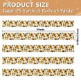 thumbnail image 3 of 5 Rolls Christmas Ribbon 1.5 inch Wide Decorative Ribbon for Gift Wrapping and Holiday Decorations Orange Sunflowers, 3 of 7