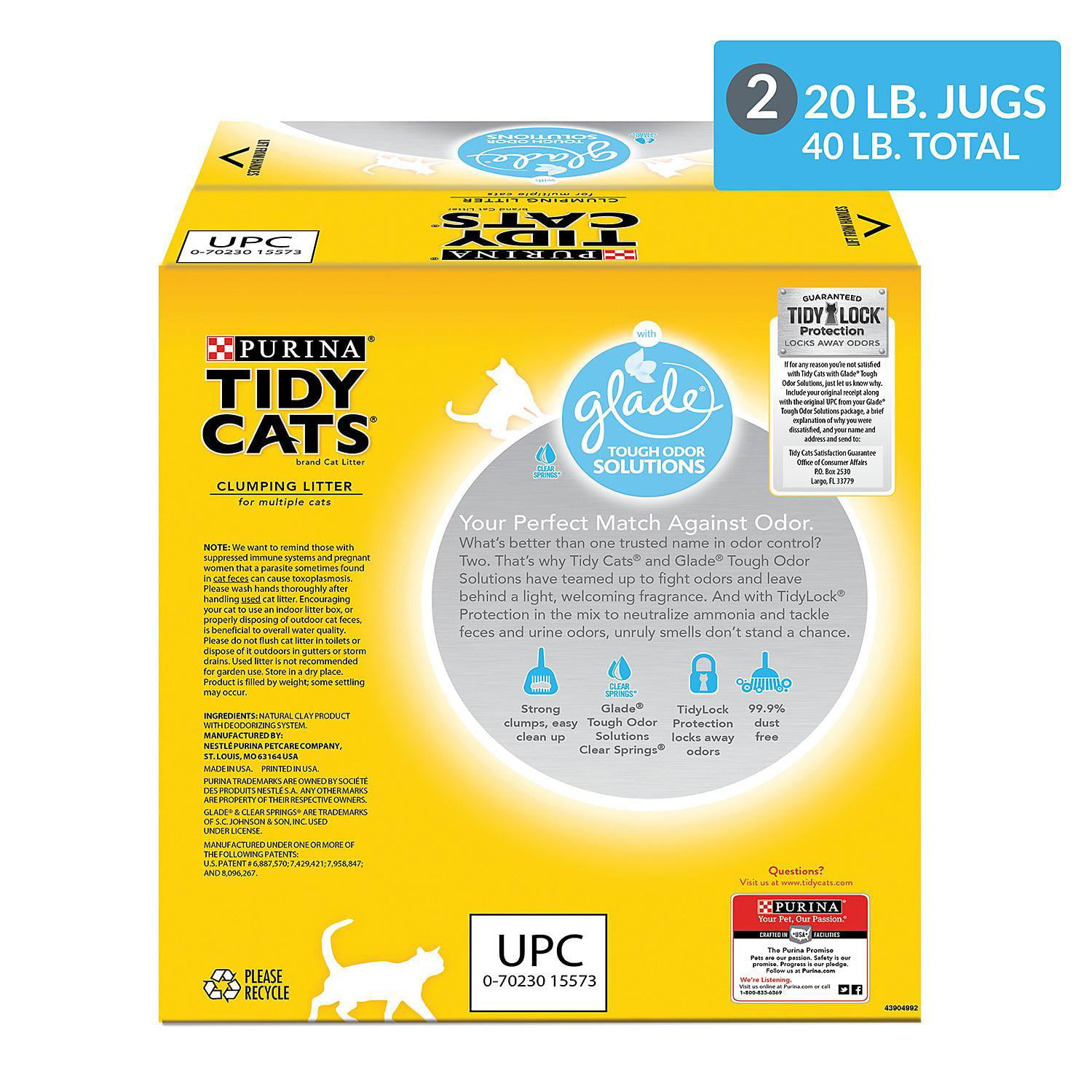 Purina Tidy Cats Clumping Litter with Glade Twin Pack 20 lb., 2 ct. 
