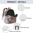 thumbnail image 4 of Red Plaid Dog Jigsaw Puzzle Backpack for School,Cute School Bag,Schoolbag with Adjustable Shoulder Straps & Padded Back,15"x11.42"x5.5", 4 of 6