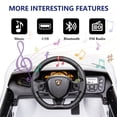 thumbnail image 4 of JoyWheels Lamborghini 12V Electric Ride on Car Toys with MP3,for Kids 3-6 Years,3mph,White, 4 of 10