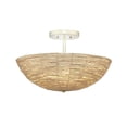 thumbnail image 6 of Jamie Young Co Tsunami Wood Semi Flush Mount in Cream Finish, 6 of 6
